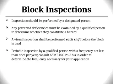 Slide 77: Block Inspections