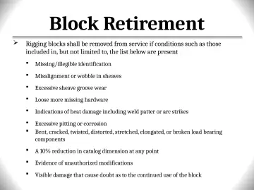 Slide 78: Block Retirement