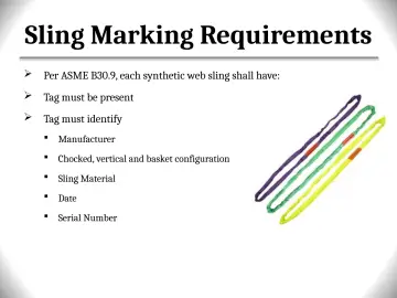 Slide 79: Sling Marking Requirements