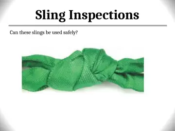 Slide 82: Sling Inspections