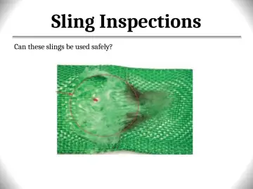 Slide 83: Sling Inspections