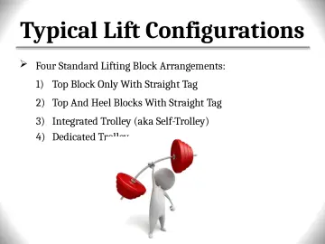 Slide 101: Typical Lift Configurations