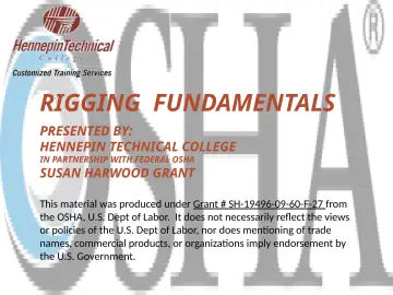 Slide 2: RIGGING FUNDAMENTALS