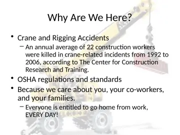 Slide 8: Why Are We Here?