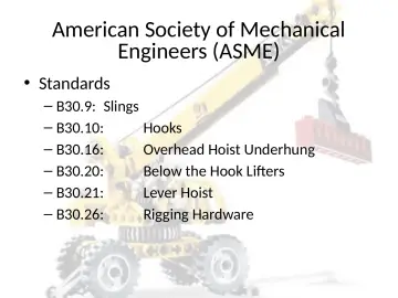 Slide 12: American Society of Mechanical Engineers (ASME)
