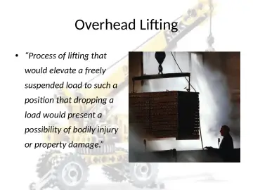 Slide 15: Overhead Lifting