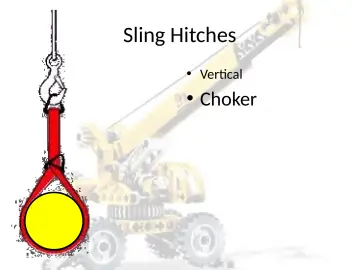 Slide 23: Sling Hitches