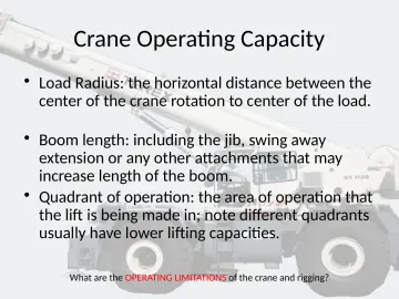 Slide 48: Crane Operating Capacity
