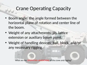 Slide 49: Crane Operating Capacity