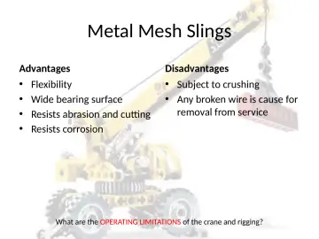 Slide 70: Metal Mesh Slings