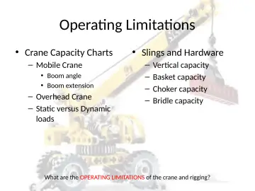 Slide 76: Operating Limitations