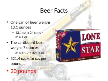 Slide 86: Beer Facts