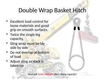 Slide 112: Double Wrap Basket Hitch