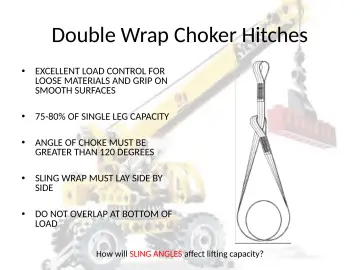 Slide 114: Double Wrap Choker Hitches