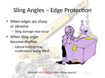 Slide 115: Sling Angles – Edge Protection