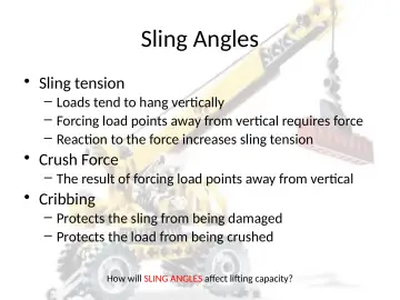 Slide 116: Sling Angles