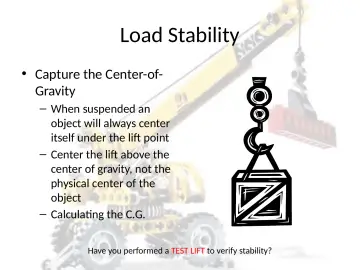 Slide 119: Load Stability