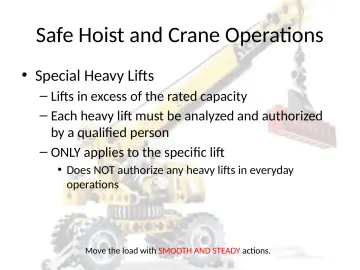 Slide 127: Safe Hoist and Crane Operations