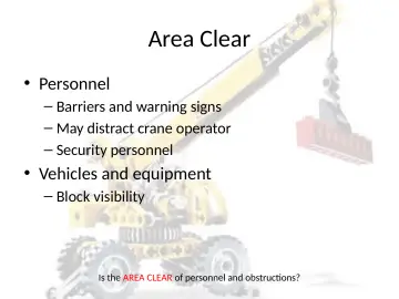 Slide 134: Area Clear
