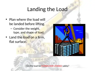 Slide 140: Landing the Load