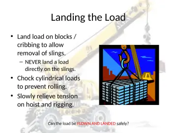 Slide 141: Landing the Load