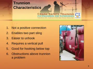 Slide 9: Trunnion Characteristics