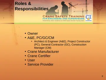 Slide 8: Roles & Responsibilities