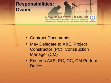 Slide 11: Responsibilities: