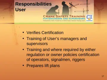 Slide 17: Responsibilities