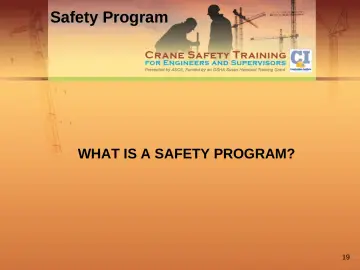 Slide 19: Safety Program