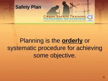 Slide 21: Safety Plan