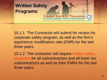 Slide 31: Written Safety