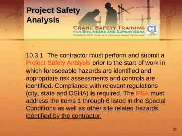 Slide 32: Project Safety