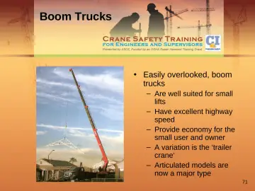 Slide 71: Boom Trucks