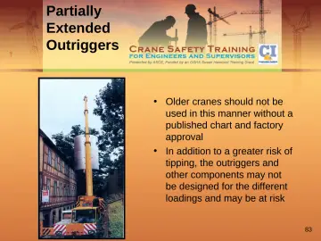 Slide 83: Partially Extended Outriggers