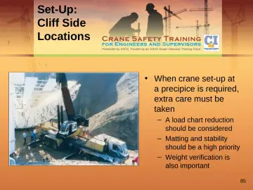 Slide 85: Set-Up: Cliff Side Locations