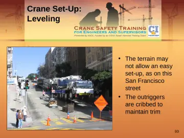 Slide 93: Crane Set-Up: