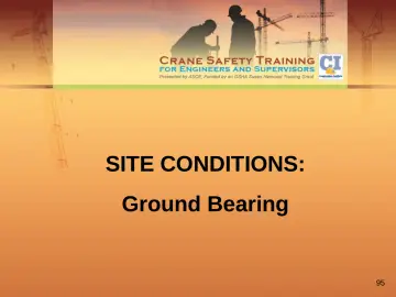 Slide 95: SITE CONDITIONS:
