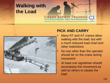 Slide 138: Walking with the Load