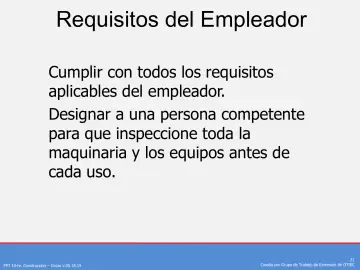 Slide 21: Requisitos del Empleador