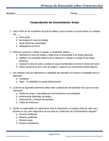 Page 1: 10 horas de Extensión sobre Construcción