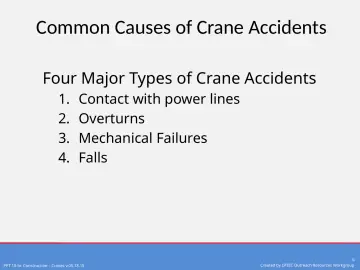 Slide 6: Common Causes of Crane Accidents