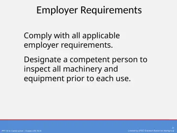 Slide 21: Employer Requirements