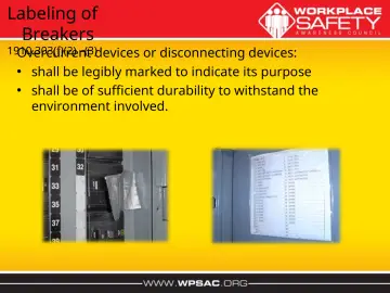 Slide 16: Labeling of Breakers