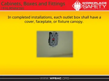 Slide 20: Cabinets, Boxes and Fittings