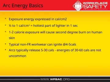 Slide 24: Arc Energy Basics
