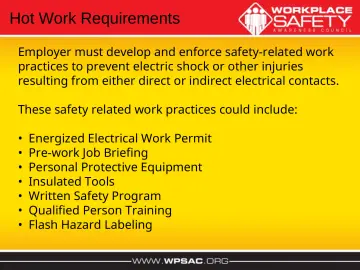 Slide 34: Hot Work Requirements