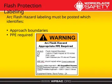 Slide 40: Flash Protection Labeling