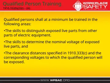 Slide 46: Qualified Person Training