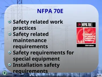 Slide 10: NFPA 70E